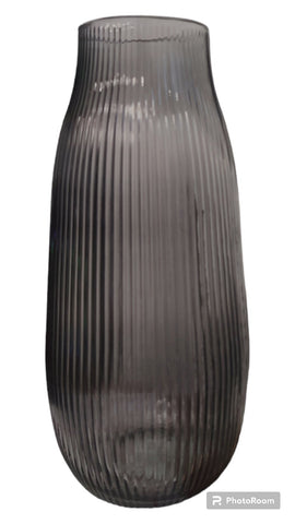 VAZA STAKLENA DEKOR 25X8 CM