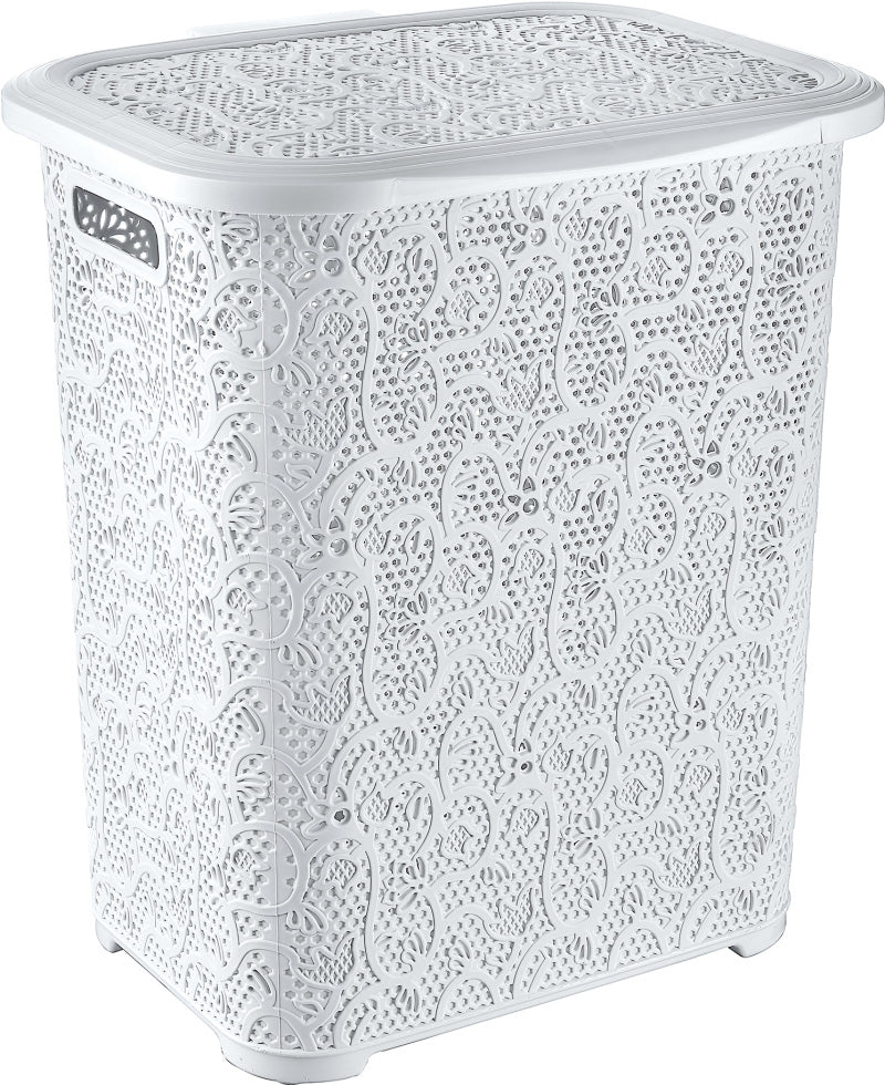 Korpa za veš sa poklopcem PVC-Rattan design