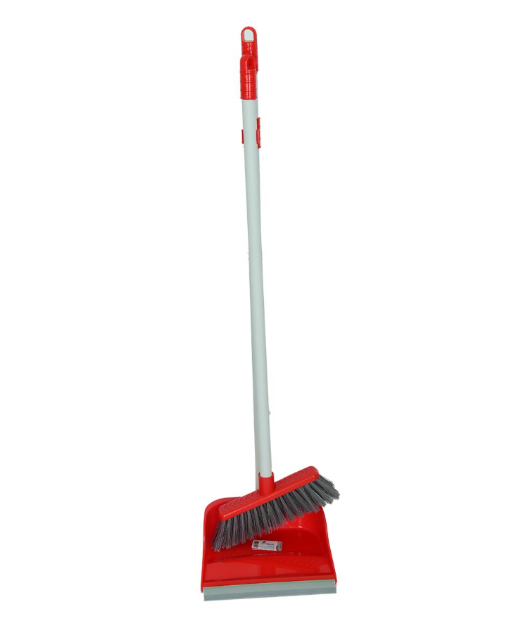 SET ZA ČIŠĆENJE 2/1 PVC METLA+LOPATICA S DRŽALICOM 88X21CM TAE-1603