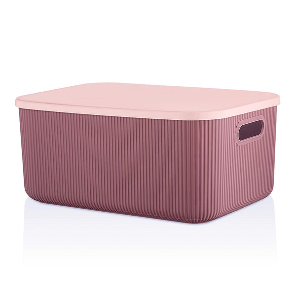 KUTIJA PVC SA POKLOPCEM I RUČKAMA MIX BOJE 13,4L 37X25X16 CM TBN-1420