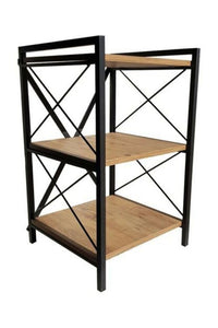 Stalaža drvo metal 75x44x44cm