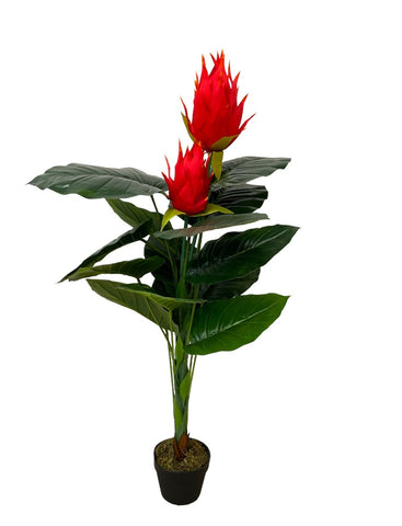 Cvijet crveni sa zelenim listovima 1,2m - Y925